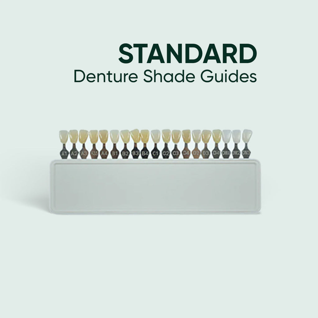 Oyodental 2-Piece Porcelain Denture Teeth Shade Guide – Alloy-Pin, 24 Colors
