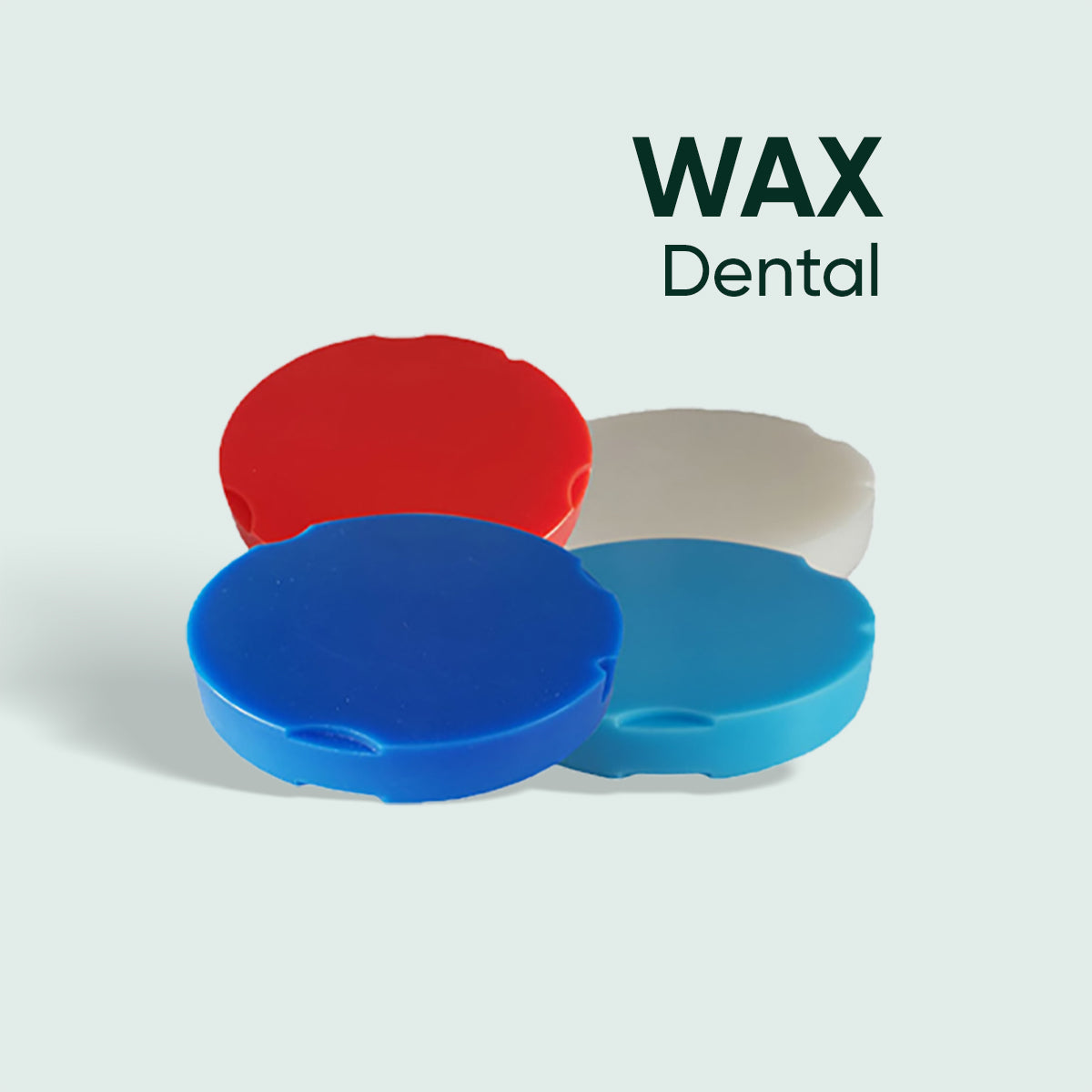 WAX Block Zirkonzahn System White/Red/Blue 5 Pieces